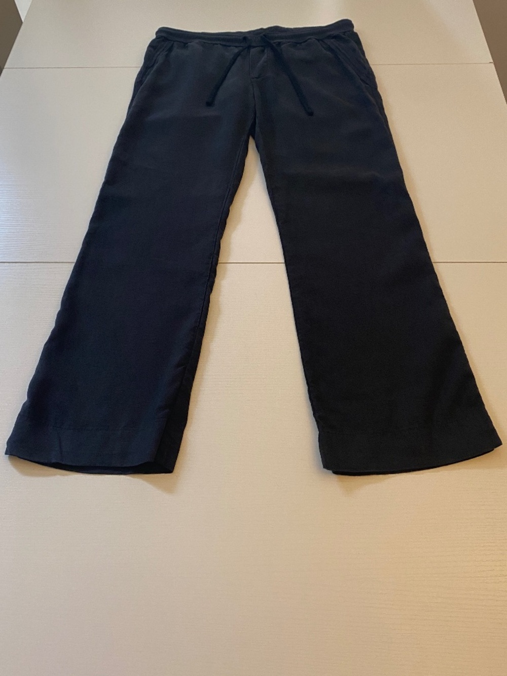 JAMES PERSE Made in USA Relaxed Linen Pants Drawstring in Black Size 2 (Medium)